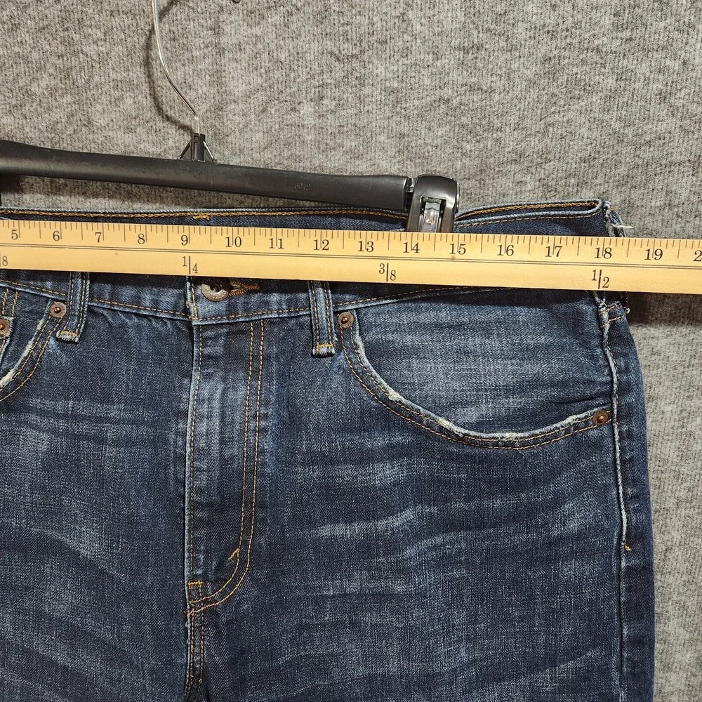Levi's 505 Jeans 36×32 Mens Blue Denim Red Tab Straight Fit Cotton Blend - Picture 4 of 10